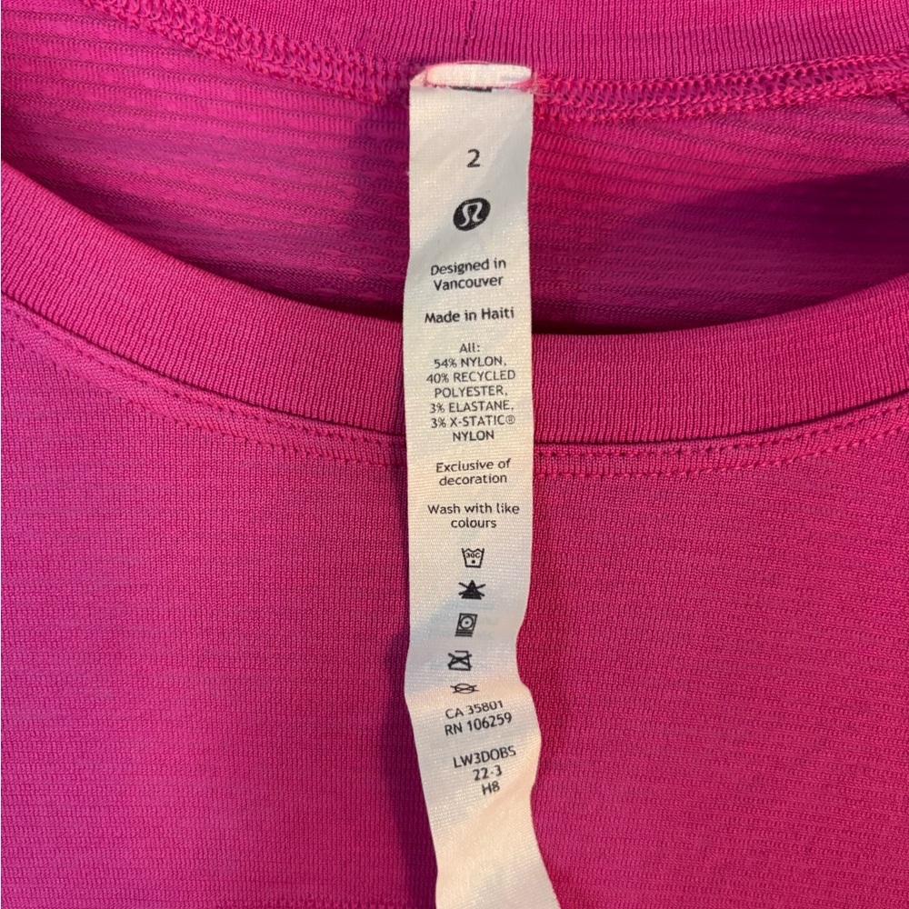 Pink Long Sleeve Women’s Swiftly Tech Shirt - Picture 3 of 3